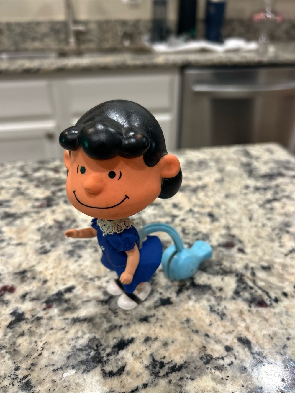 Mattel 1968 Charlie Brown Peanuts Skediddle Lucy Walking Toy